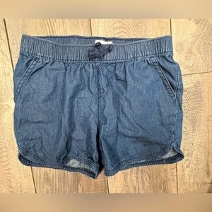 Place Light Blue Elastic Waist Denim-Style Shorts